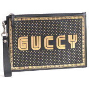 Gucci bag GUCCY clutch black gold